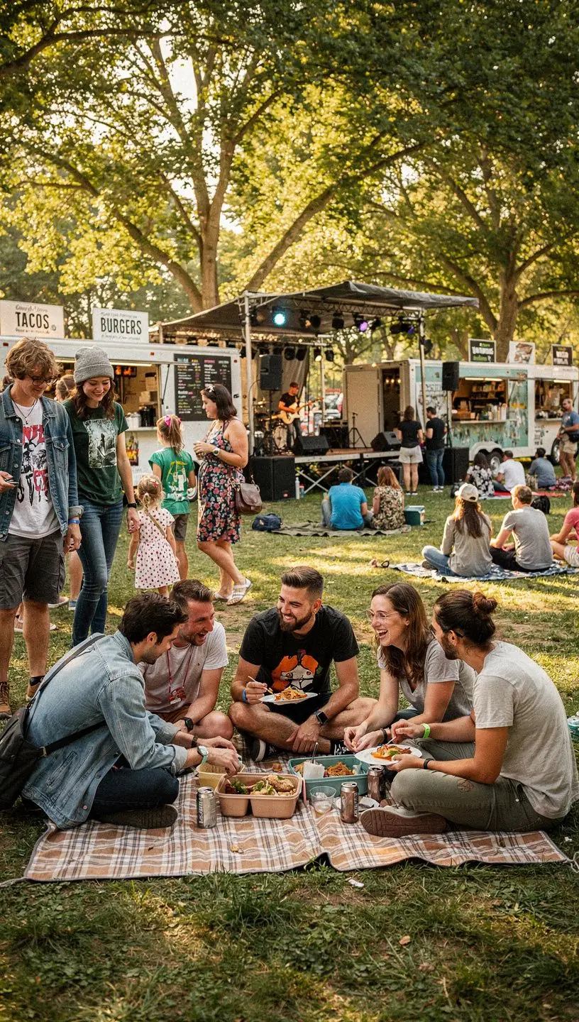 People interacting at a public gathering, highlighting social etiquette.